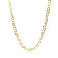 3.6 mm 14k Two Tone Gold Pave Curb Chain