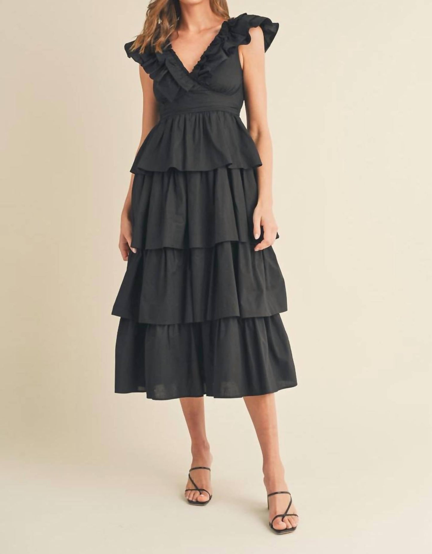 &Merci - Layla Layered Ruffle Trim Midi Dress