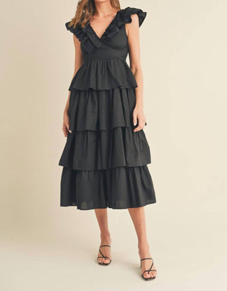 &Merci - Layla Layered Ruffle Trim Midi Dress