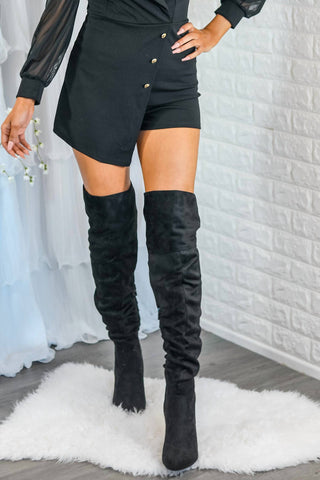 Surelymine - Unmatchable Pointy Slouchy Knee And Thigh High Boots