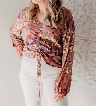 Andree By Unit - Spotted Leopard Cinch Top