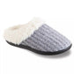 Isotoner - Women's Erin Rib Knit Chenille Hoodback Slippers