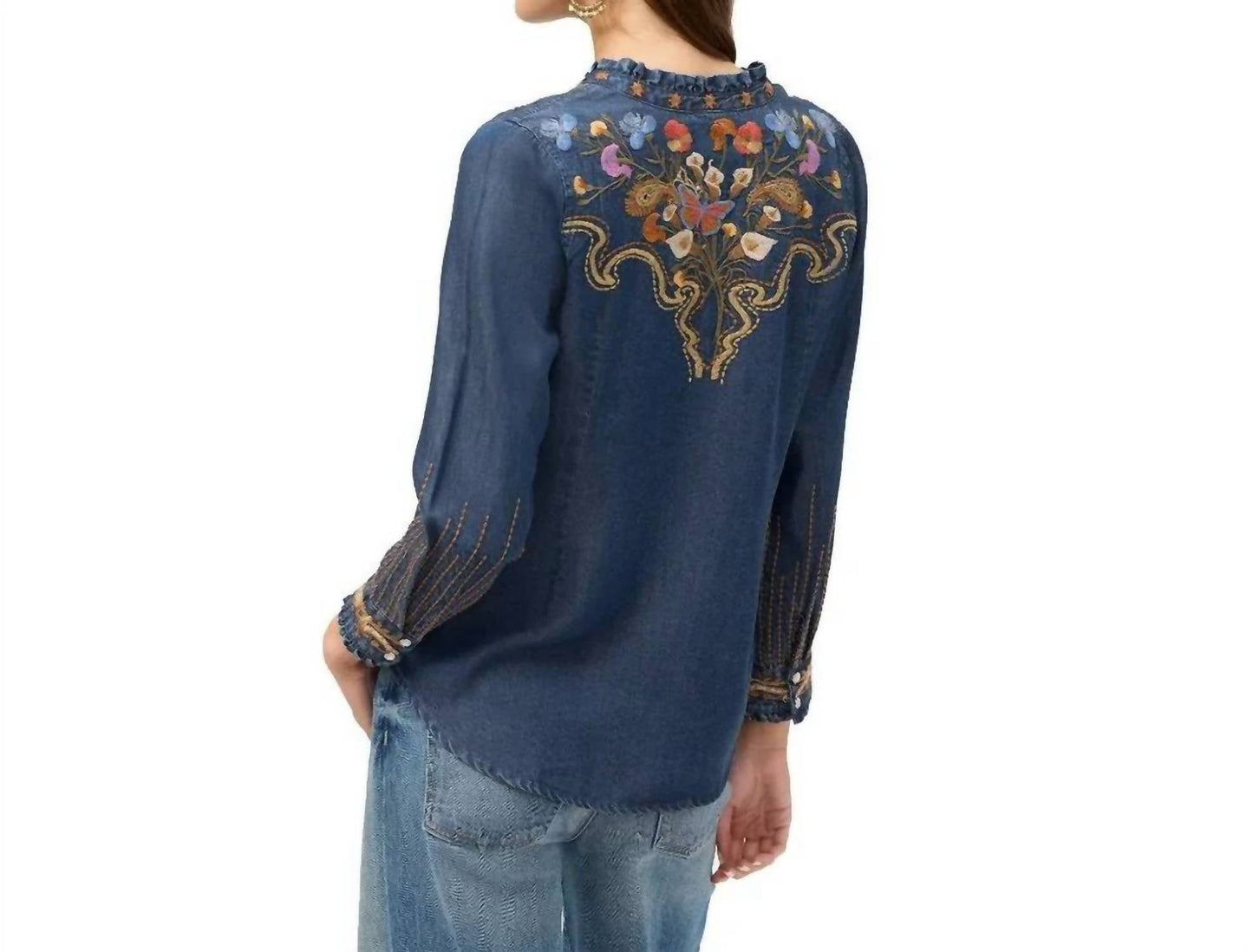 Johnny Was - DURAGO RUFFLE NECK SHIRT