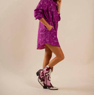 Care Tucker - Preslie Poplin Shirt Dress - All Over Western