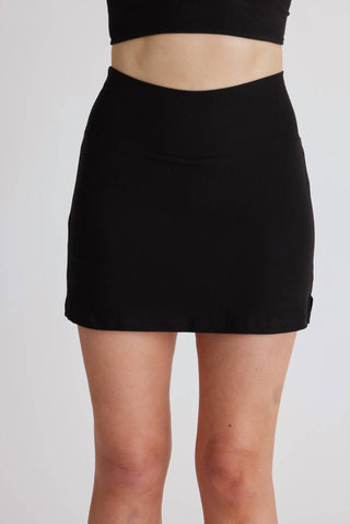 Wolven - Vegan Suede Finish Tennis Skirt
