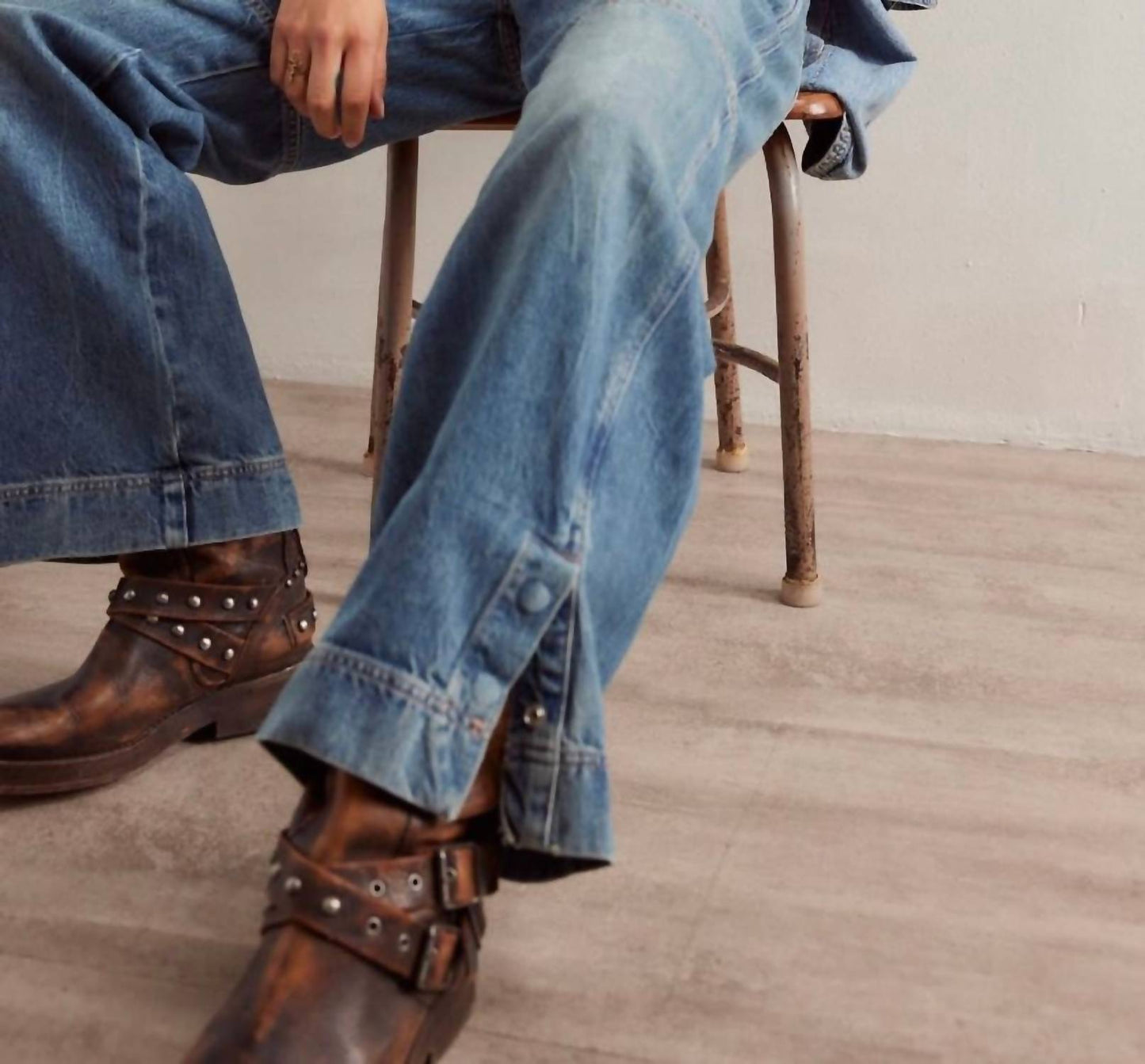 Free People - Benji Relaxed Wide Leg Jeans