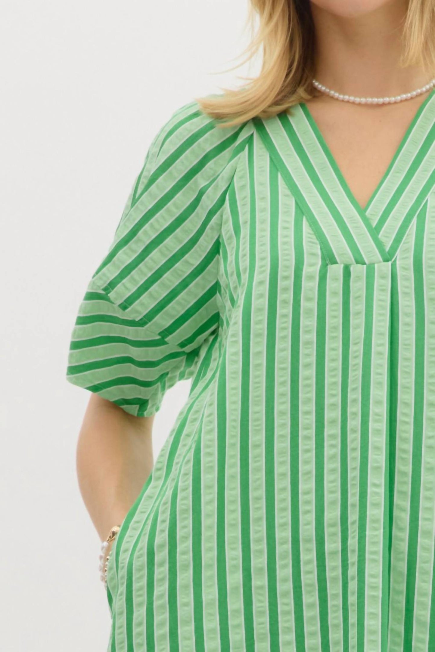 Entro - Stripe Midi Dress