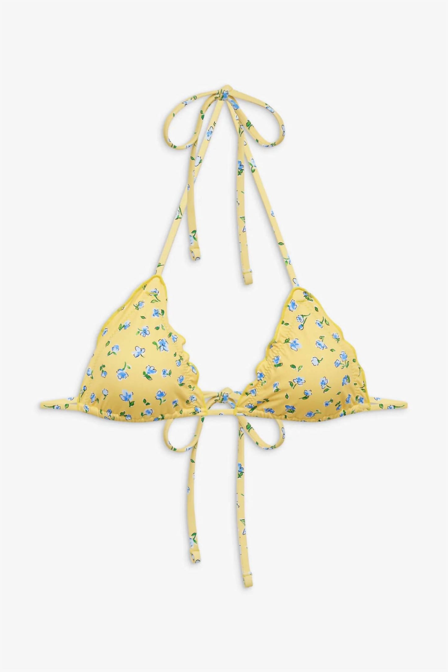 Frankies Bikinis - Tidal Floral Triangle Bikini Top