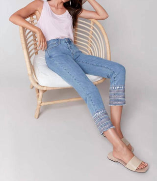 Charlie B - Embroidered Hem Jeans