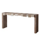 Modern Rustic Console Table - 71" Entryway Table with Sculpted Block Design