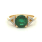 2.12ct Emerald Diamond Ring 14KT Yellow Gold