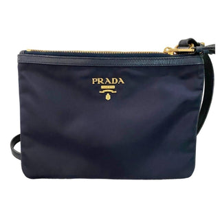 Prada - Women's Tessuto Nylon Zip Calf Leather Crossbody Bag
