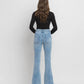 Flying Monkey - High Rise Split Hem Flare Jeans