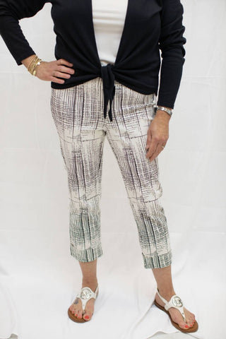 Charlie B - Women's Pull On Cropped Cuffed Pants