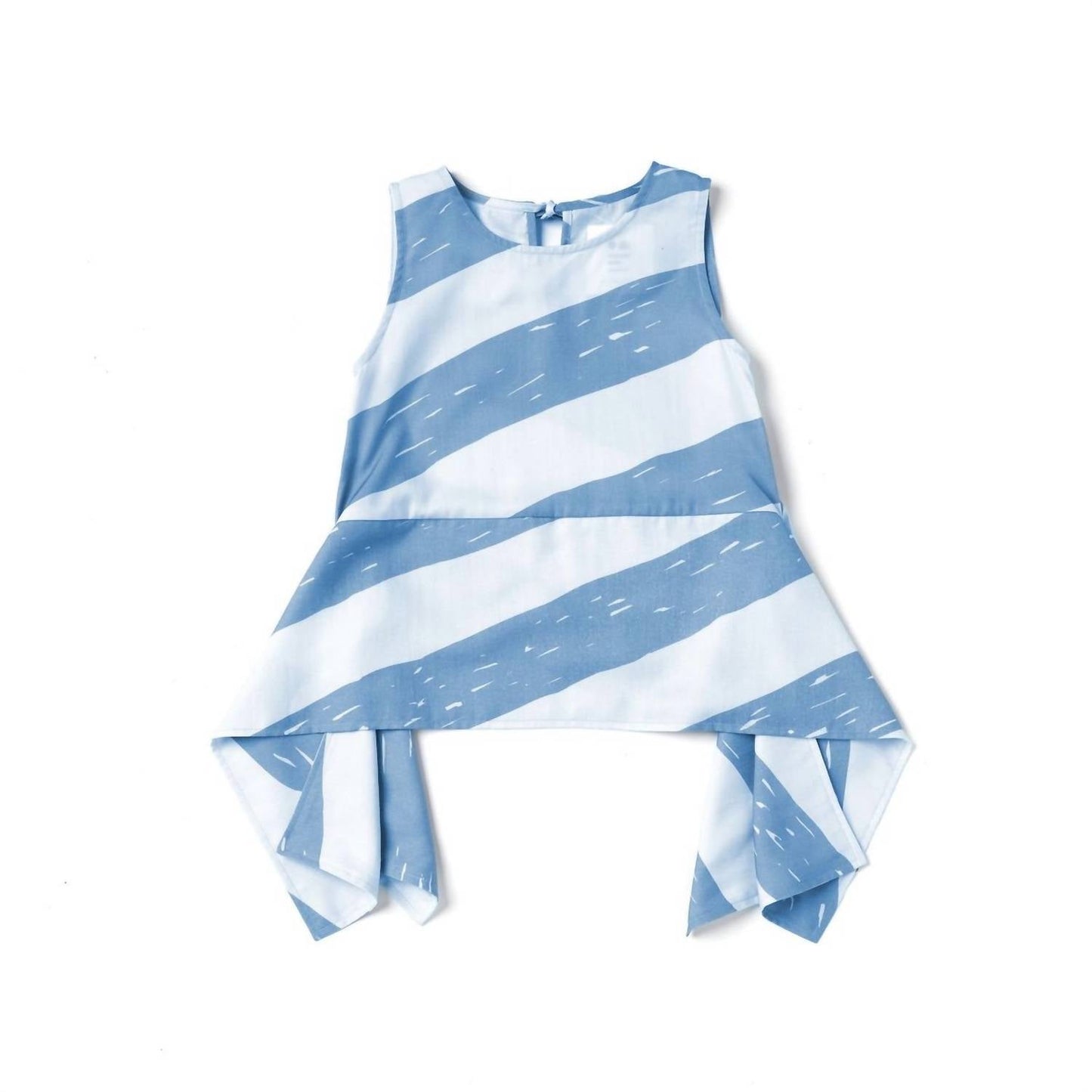 Omamimini - Girls' Sleeveless Peplum Top with Side Tails