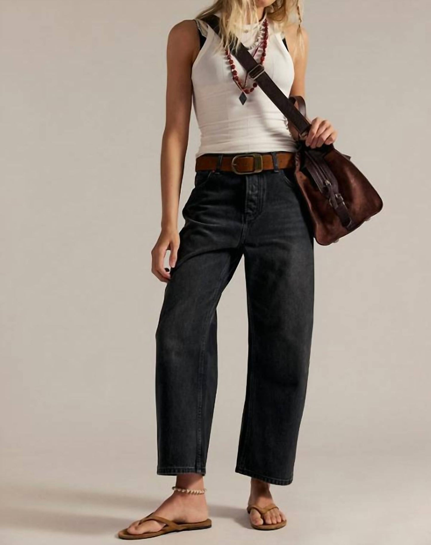 Free People - Deep Trance Dropped Boyfriend Jeans