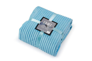 Fleece Ribbed Throw Blanket for Couch - Thick and Warm - Multiple Sizes & Colors