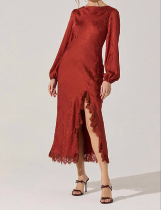 Astr - Ilaria Jacquard Midi Dress