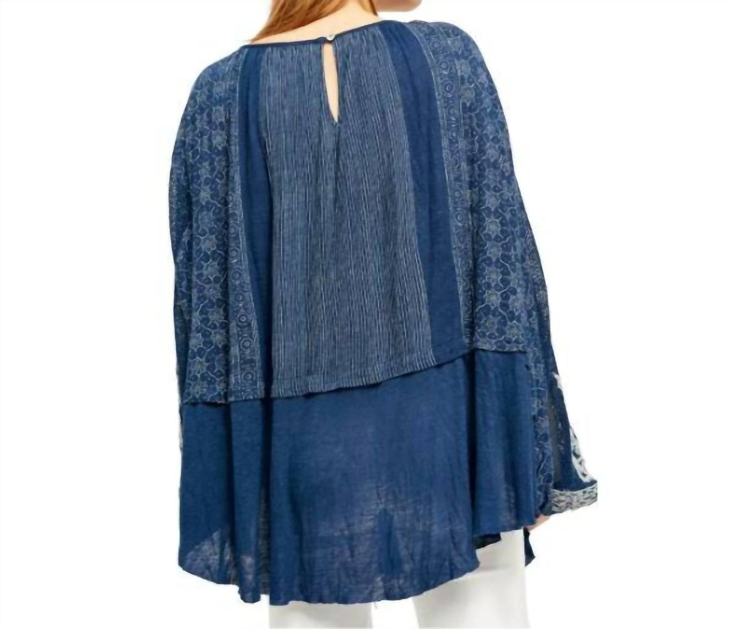 Free People - Indigo Dreams Embroidered Tunic