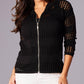 Angel Apparel - Crochet Zip Bomber Jacket
