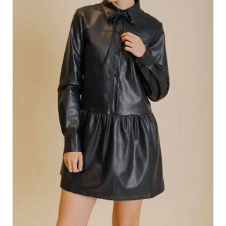 Aureum - Vegan Leather Midi Dress