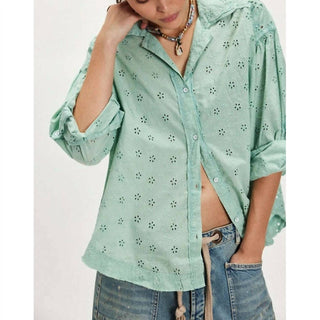 Free People - Mae Washed Eyelet Shirt