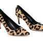 Dee Keller Gold - Women's Paige Leopard Pony Heels