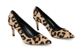 Dee Keller Gold - Women's Paige Leopard Pony Heels