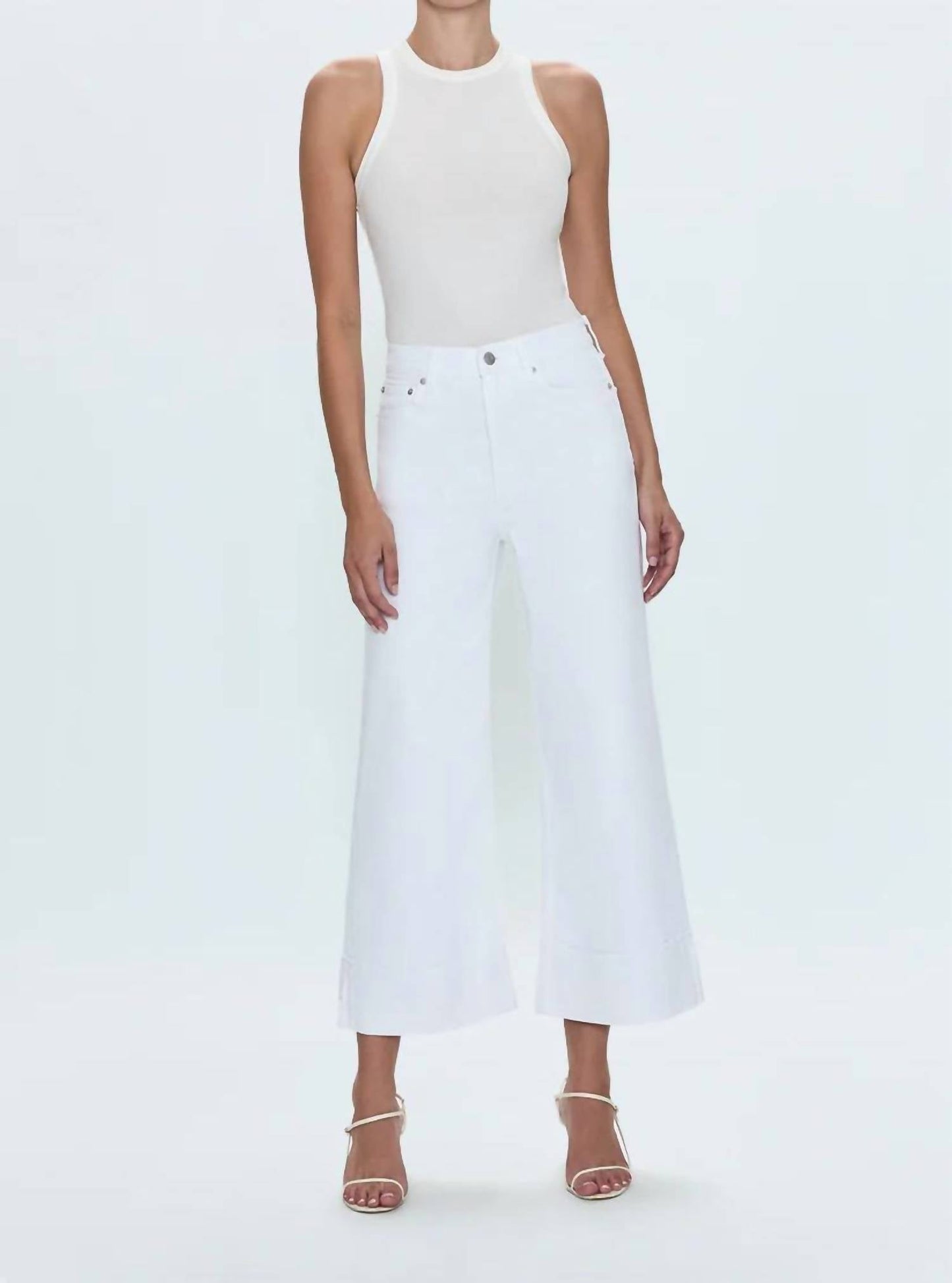 Pistola - Lana High Rise Ultra Wide Leg Crop With Cuff Jeans