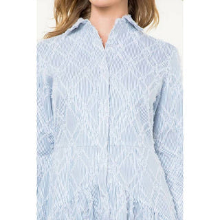 Thml - Striped fringe detail dress