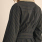 &Merci - Striped Button Down Belted Mini Dress
