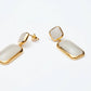 Avenue Chic - Women's Geometric Double Drop Flat Earrings