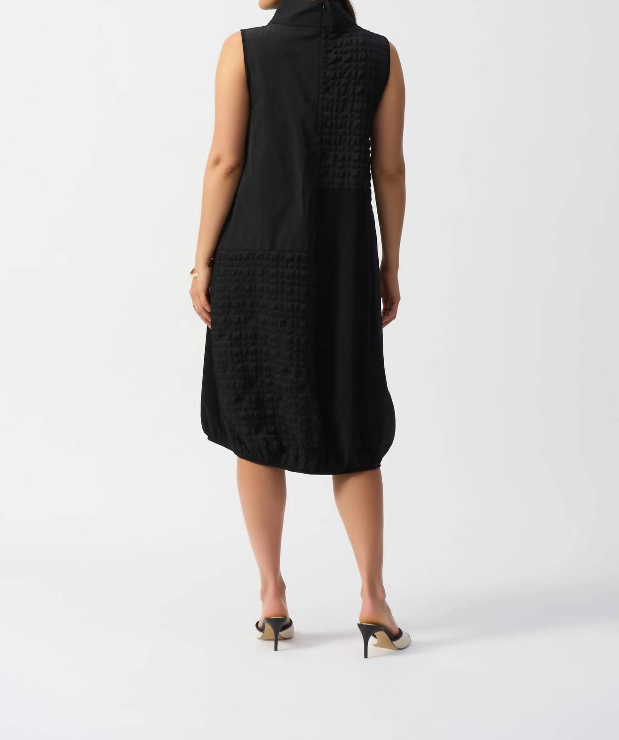 Joseph Ribkoff - Bubble Jacquard Sleeveless Cocoon Dress