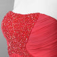 Theia - Women's Beaded Full Length Silk Chiffon Dress