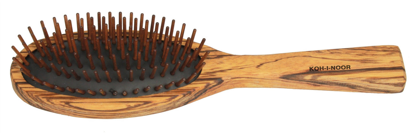 Koh-I-Noor Beauty Usa - Women's Zebrano Wood Nylon Pin Hair Brushes