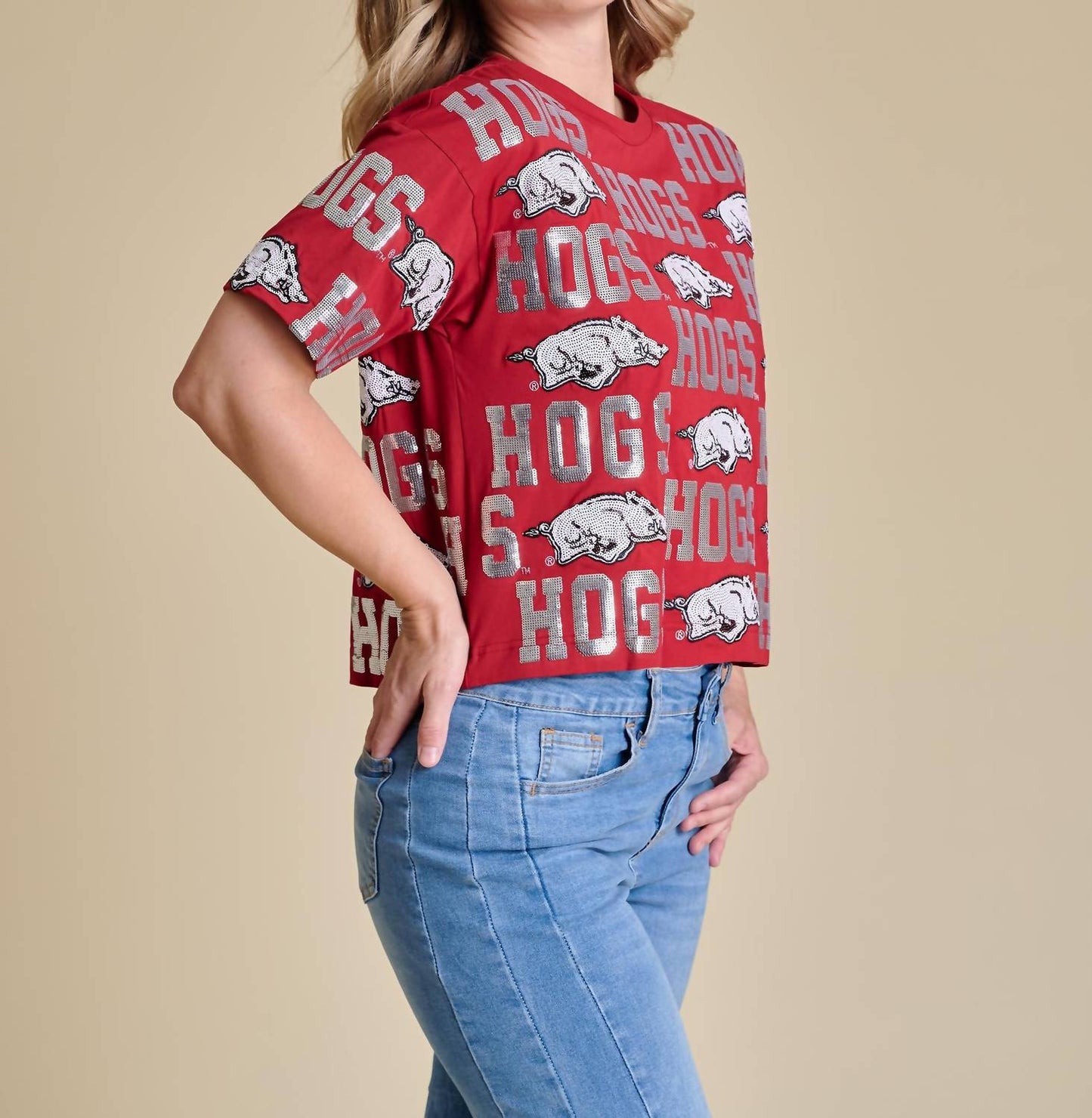 Stewart Simmons - The Sequin Repeat Tee Arkansas