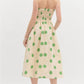 Entro - Polka Dot Strapless Midi Dress