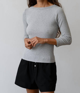 Donni. - Baby Rib Boat Neck Tee