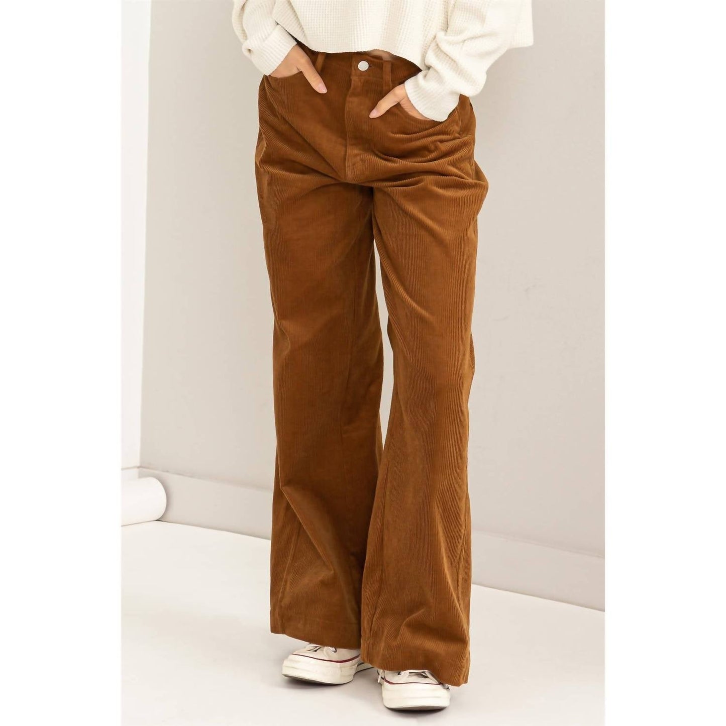 Double Zero - Simply Beautiful Corduroy High Rise Wide Leg Pants