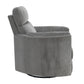Sagen Charcoal Chenille Glider Recliner with Swivel