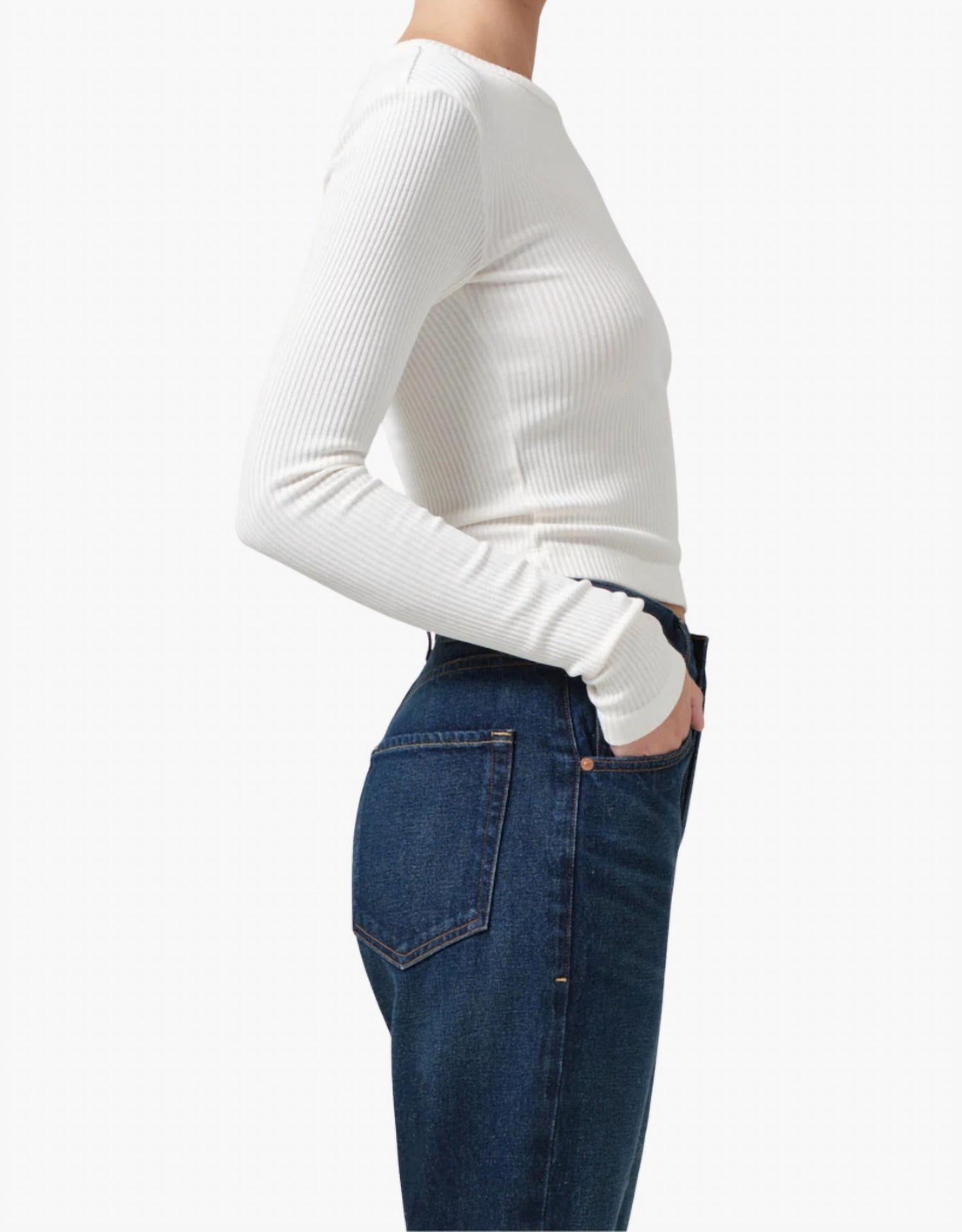 Citizens Of Humanity - Cropped Faena Crewneck T-shirt