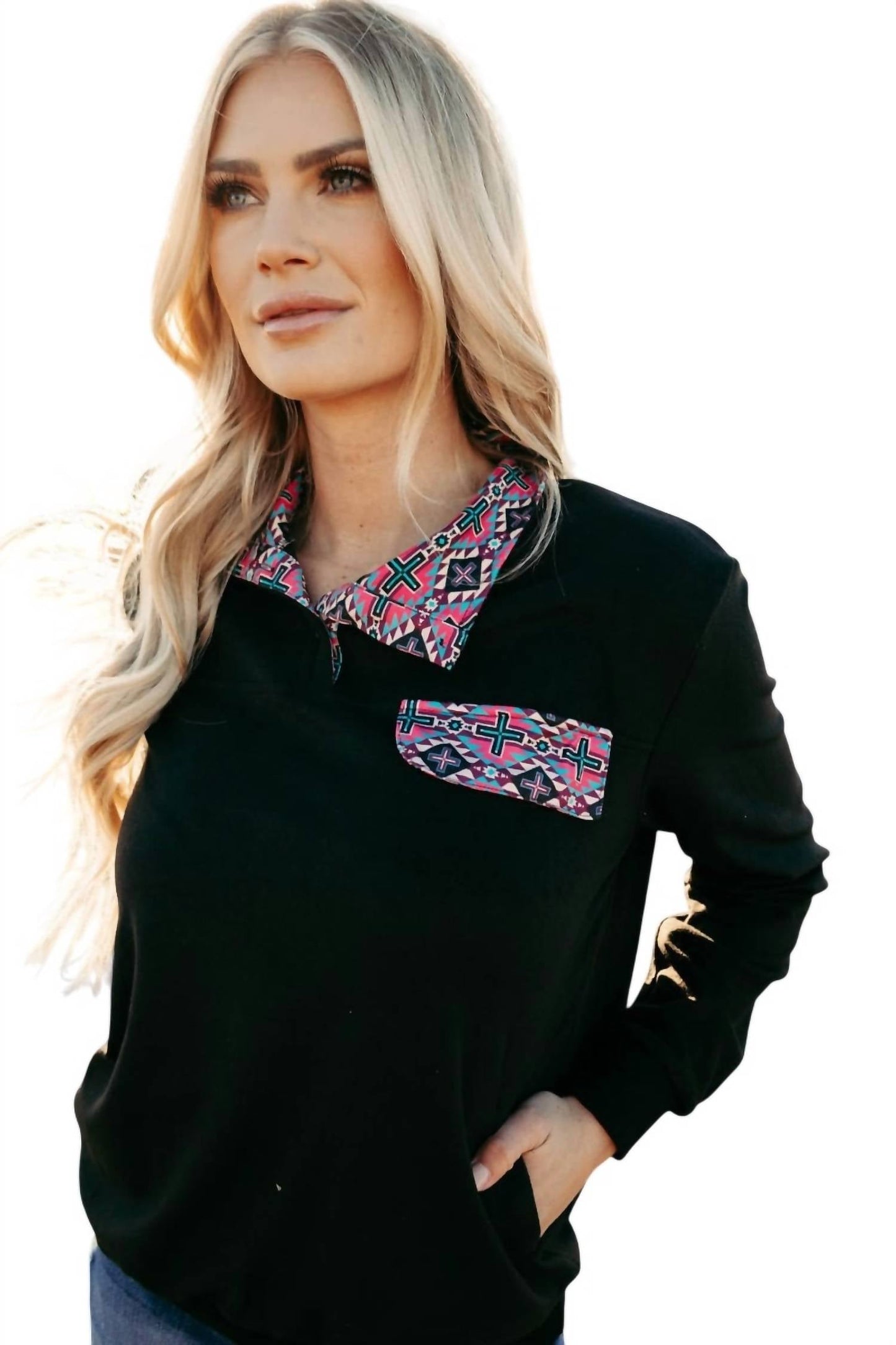 Sterling Kreek - Midnight Orchid Pullover Top