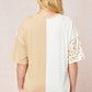 Entro - Color Block Leopard Top