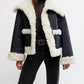Free People - Kiki Faux Leather Sherpa Jacket