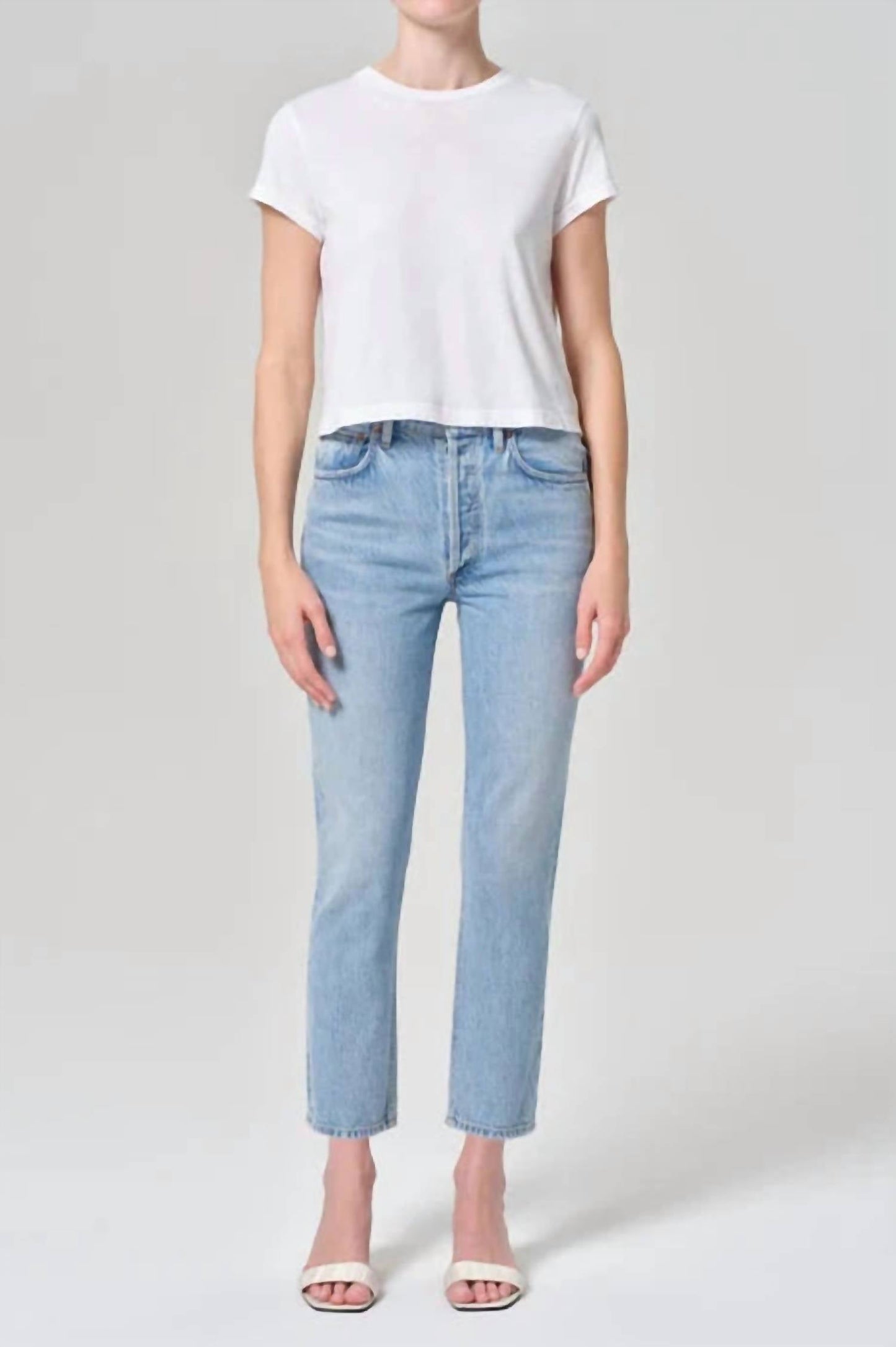 Agolde - Riley High Rise Straight Crop Jeans