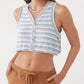 O'Neill - Knit Button Crop Tank Top