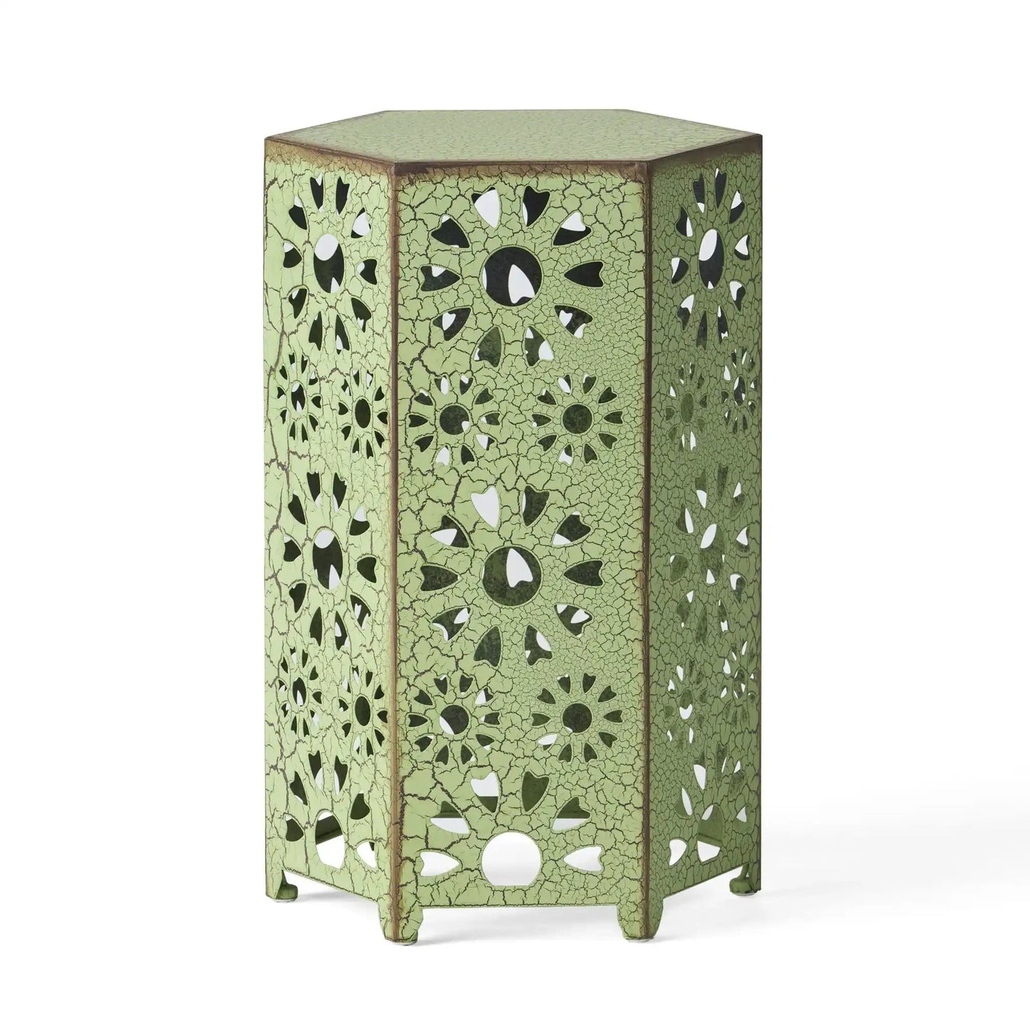 Galore Side Table With Sunburst Cut Out Design