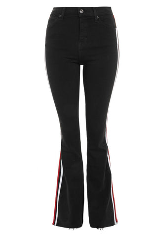 Topshop - Jamie Moto High Waisted Side Stripe Flare Jeans