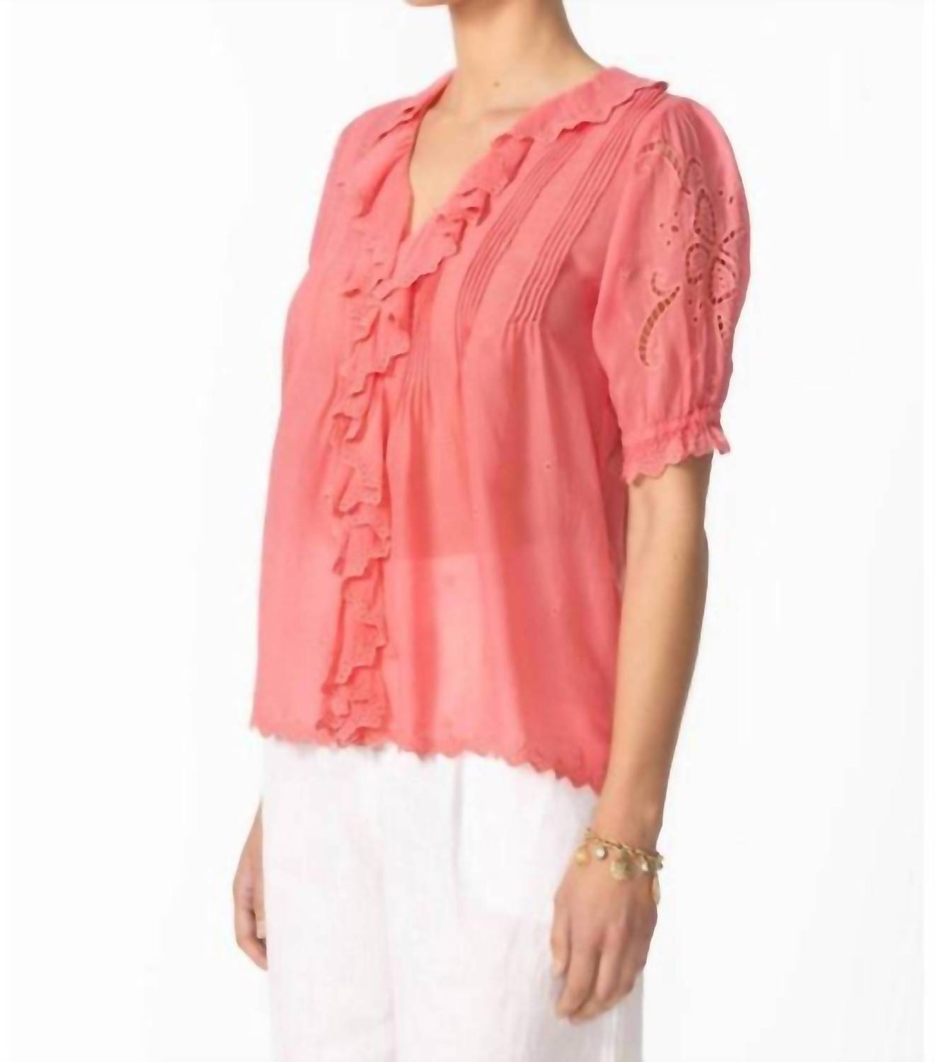 Johnny Was - ANETTE RUFFLE BLOUSE