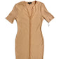 7 For All Mankind - Bodycon Ribbed Short Sleeve Midi Dress
